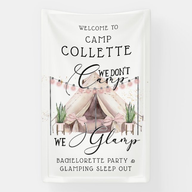 Banderoles Boho Bachelorette Glamping Party Under The Stars (Verticale)