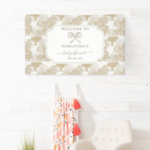 Banderoles Boho Beige Jungle Animaux Safari Chinoiserie Baby
