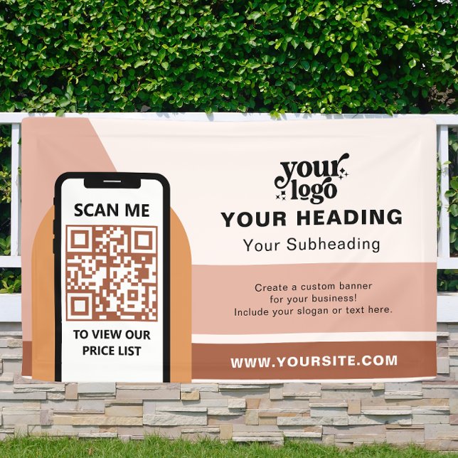 Banderoles Boho Branding Professional Publicité QR Code (Créateur téléchargé)