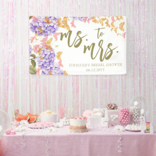 Banderoles Boho Butterfly Hydrangea Fête des mariées Arrière-