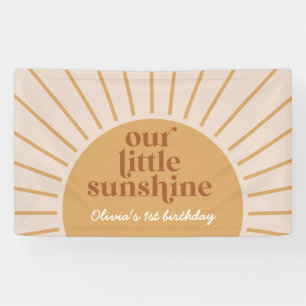 Banderoles Boho Our Little Sunshine 1er anniversaire