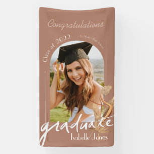 Banderoles Boho Pampas Grass Terracotta Photo Graduation
