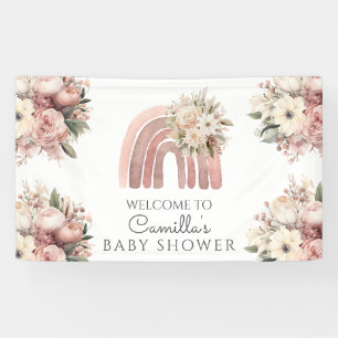 Banderoles Boho Rainbow Girl Baby shower