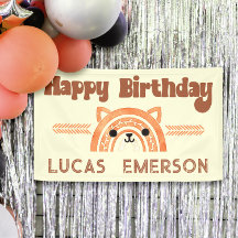 Boho Rainbow Woodland Fox fête d'anniversaire Bien