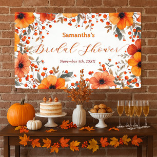 Banderoles Boho Rustique Orange Bloom Berry Frame Fête des ma