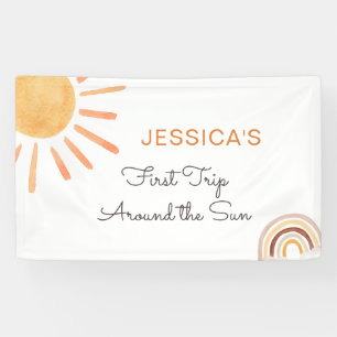 Banderoles Boho Sun Backdrop Banner Little Sunshine Anniversa