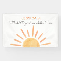 Boho Sun Backdrop Banner Little Sunshine Anniversa