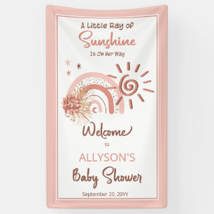 Banderoles Boho Un petit rayon de soleil Baby shower fille