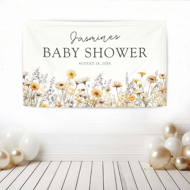 Banderoles Boho Wildflower Baby Shower (Créateur téléchargé)