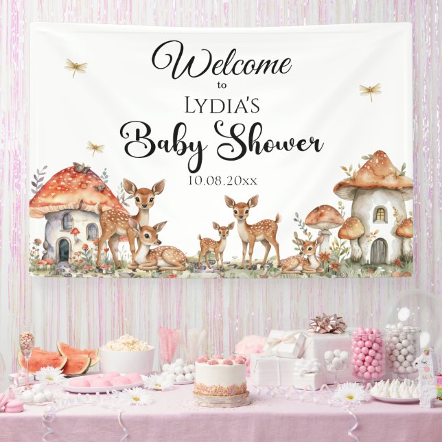Banderoles Boho Woodland Forest Animaux Baby shower Bienvenue (Fête)
