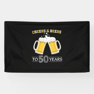Banderoles Boire de bière Cheers et bières à 50 ans Anniversa