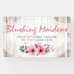 Banderoles Bois rustique shabby chic roses roses anémone flor