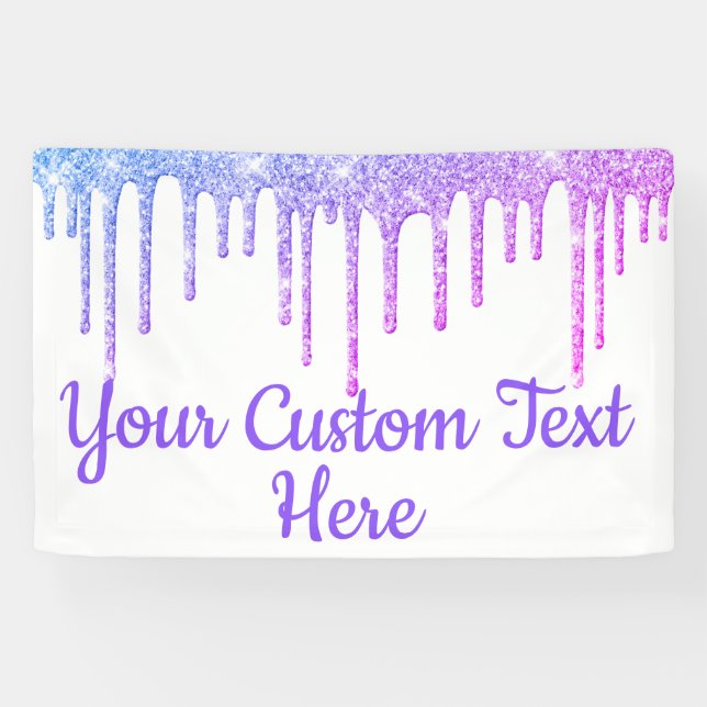 Banderoles Boîte à photo de fête d'anniversaire scintillante  (Horizontal)