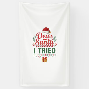 Banderoles Boîte de Présent Chapeau de Noël Dear Santa