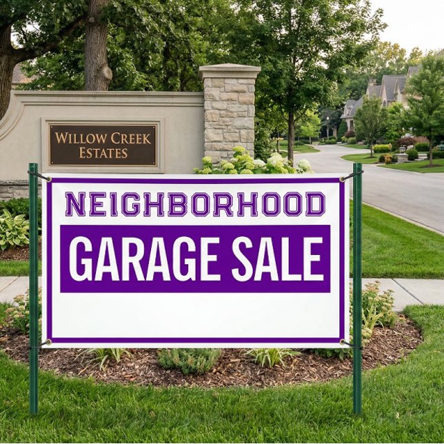 Banderoles Bold Neighborhood Garage Sale Banner (Garage Sale Banner)