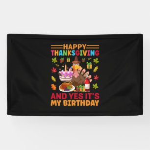 Banderoles Bon thanksgiving Et C'Est Mon Anniversaire