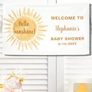 Banderoles Bonjour Baby shower Sunshine