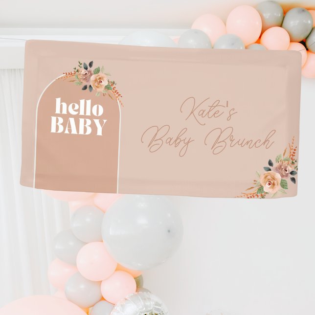 Banderoles Bonjour bébé, Baby shower moderne Boho (Créateur téléchargé)