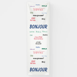 Banderoles Bonjour Langues World Travel Colorée
