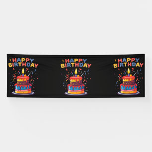 Banderoles Bonne fête d'anniversaire Fournitures 2.5x8 Vinyl