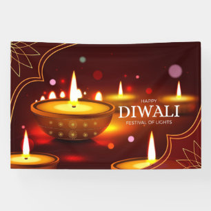 Banderoles Bonne fête des lumières de Diwali