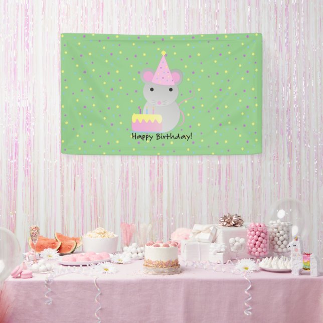 Banderoles Bonne Souris de fête d'anniversaire (Fête)