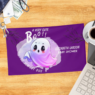 Banderoles Boo Baby shower Halloween violet à thème mignon fê