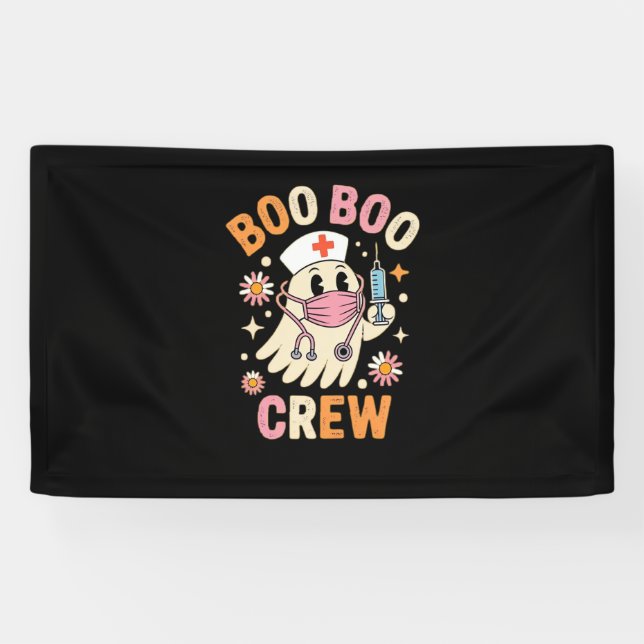 Banderoles Boo Boo Crew Infirmière d'Halloween T-Shirt essent (Horizontal)