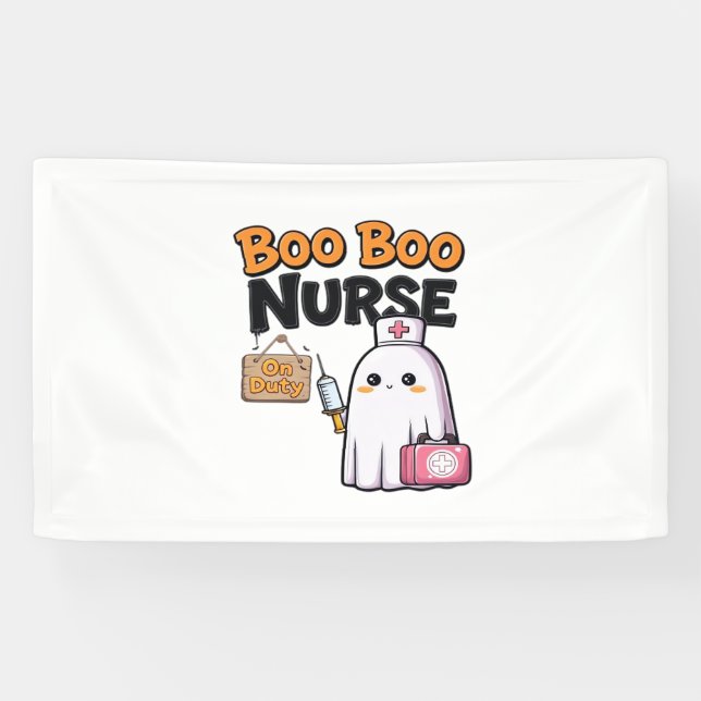 Banderoles Boo Boo Infirmière En Service Classique T-Shirt (Horizontal)