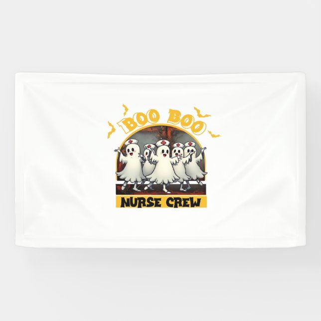 Banderoles BOO CREW CLASSIC NURSE HALLOWEEN T-SHIRT Overs (Horizontal)