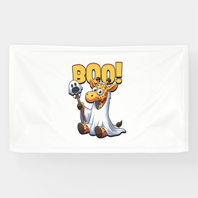 Banderoles Boo Giraffe Halloween Ghost Giraffe _1 (Horizontal)