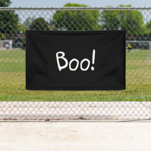 Banderoles Boo noir simple jolie typographie fun Halloween