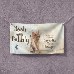 Banderoles Boots & Bubbly Texas Bride à Boots Bridal Shower
