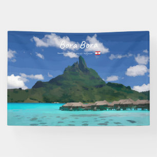 Banderoles Bora Bora, Polynésie française - Résort de plage