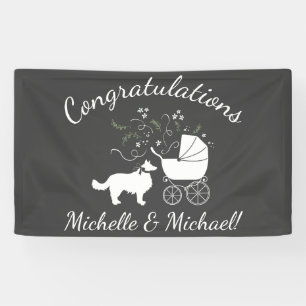Banderoles Bordure Collie Chien Baby shower Chien Chien Chien