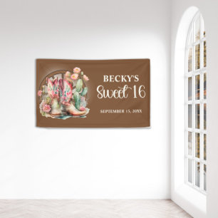 Banderoles Bottes rustiques de fille rose Roses doux 16