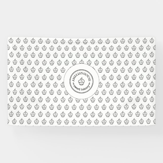 Banderoles Boulangerie douce maison logo d'entreprise sur mes (Horizontal)