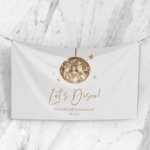 Banderoles Boule disco or Joyeux anniversaire disco