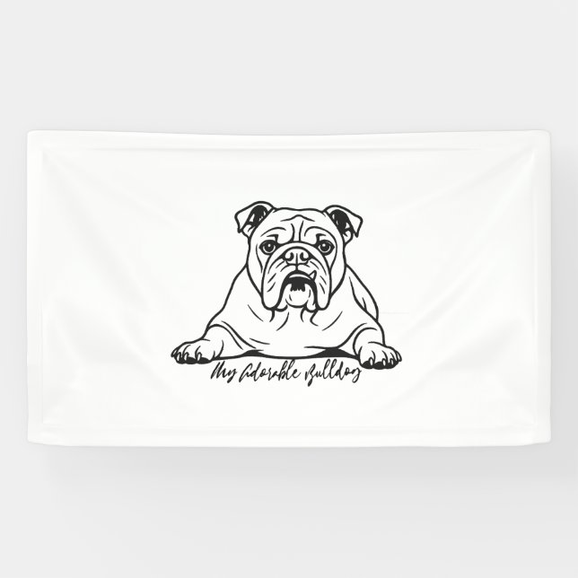 Banderoles Bouledogue adorable (Horizontal)