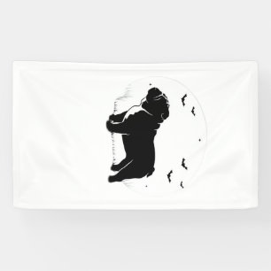 Banderoles Bouledogue Anglais Chien � Halloween Lune Silhouet