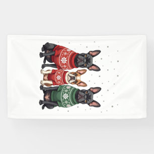 Banderoles Bouledogues français de Noël Xmas Frenchie Chien 2