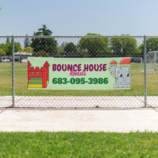 Banderoles Bounce House Rental Custom Banner (En situation)