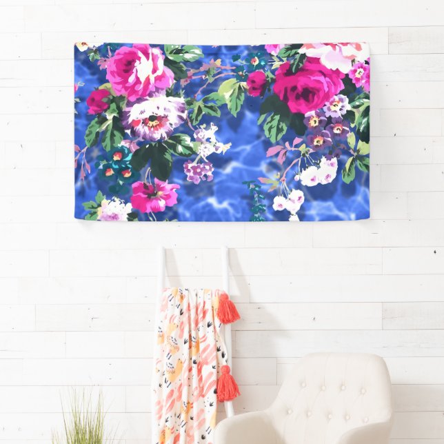 Banderoles Bouquets avec roses (En situation)