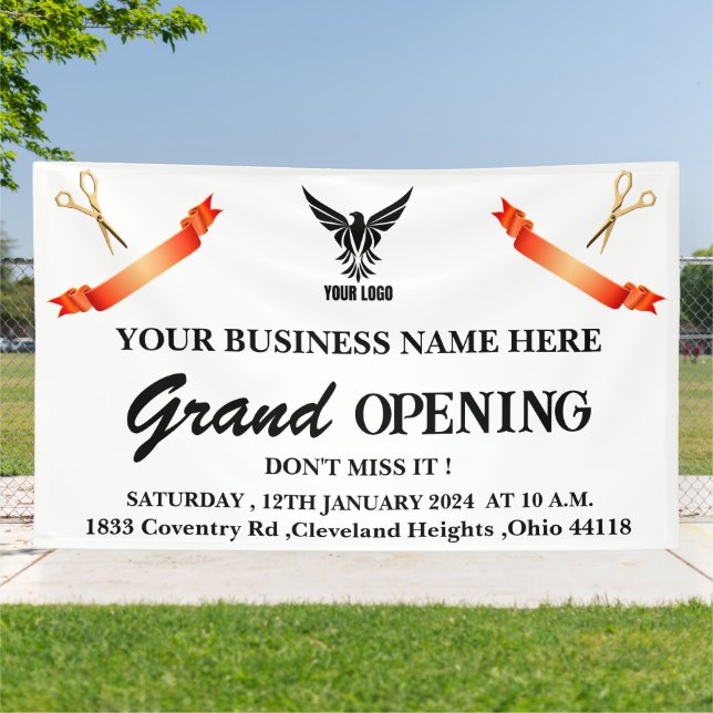 Banderoles Boutique de logo d'entreprise personnalisée (Dehors)