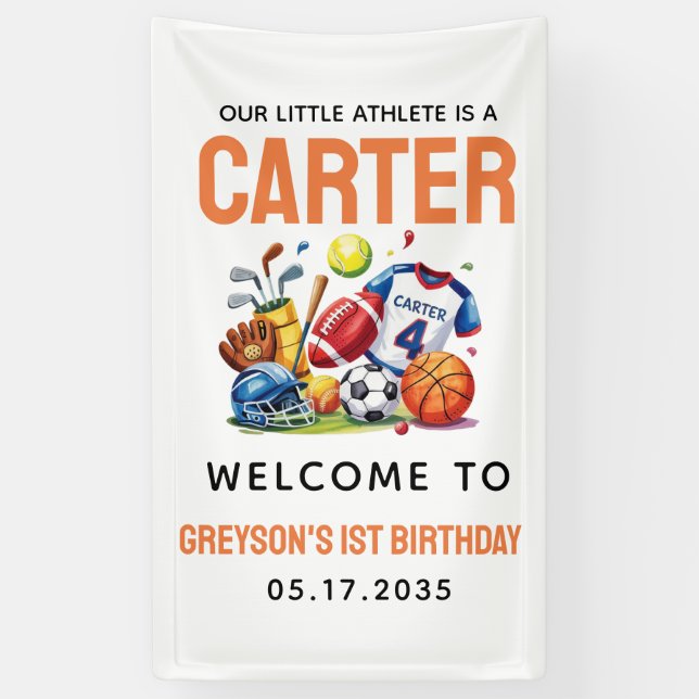 Banderoles Boys Modernes Balles de sport Toutes les étoiles 1 (Vertical)