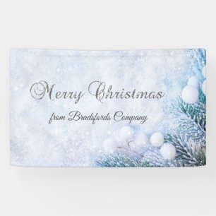 Banderoles Branches de pin, neige