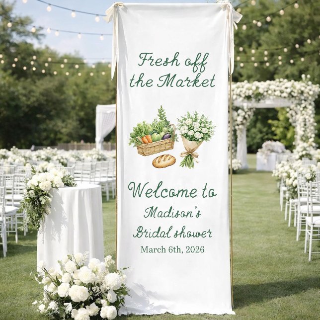 Banderoles Bridal Shower Welcome Sign Fabric Banner, Personal (Créateur téléchargé)