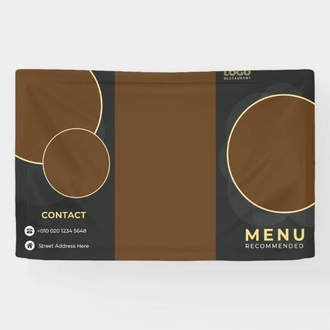 Banderoles Brochure de restaurant (Horizontal)