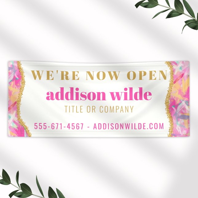 Banderoles Brochures colorées modernes Gold Business Banner (Créateur téléchargé)