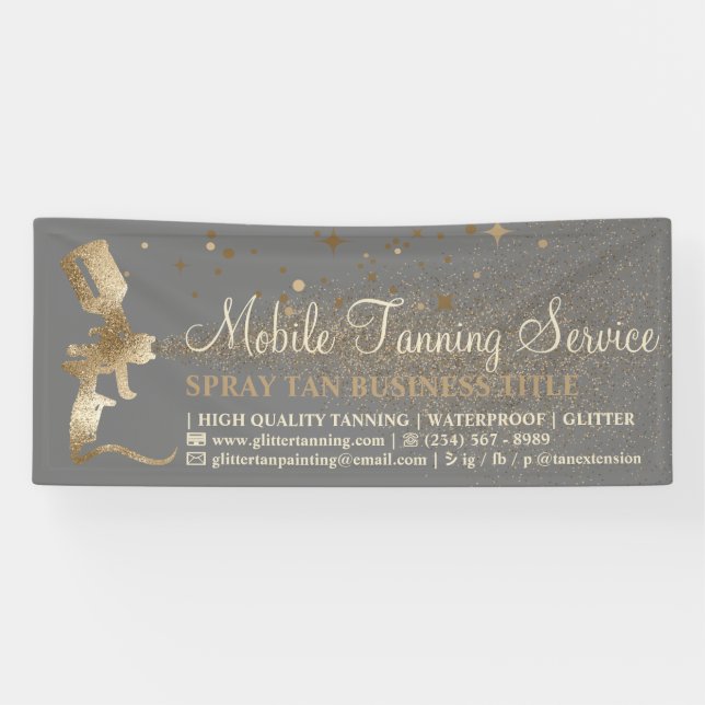 Banderoles Bronzage par pulvérisation Gray Gold Bronze (Horizontal)